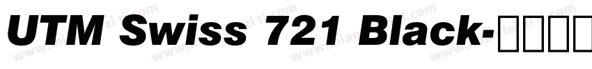 UTM Swiss 721 Black字体转换